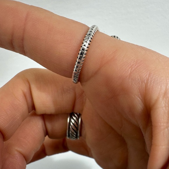 Sterling Silver 925 Citrine Yellow Stone Snake Ring Adjustable Size 7.75 - Picture 8 of 15